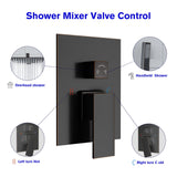 Lordear 12 Inch Rain Showerhead Shower System Bathroom Shower Faucet Set Trim Kit with Valve Combo from Lordear