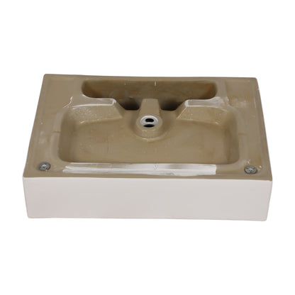 30in W X 17in D Ceramic Console Bathroom Sink with Metal Legs Wall Mount Single Bowl  from Lordear