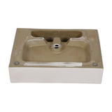 30in W X 17in D Ceramic Console Bathroom Sink with Metal Legs Wall Mount Single Bowl from Lordear