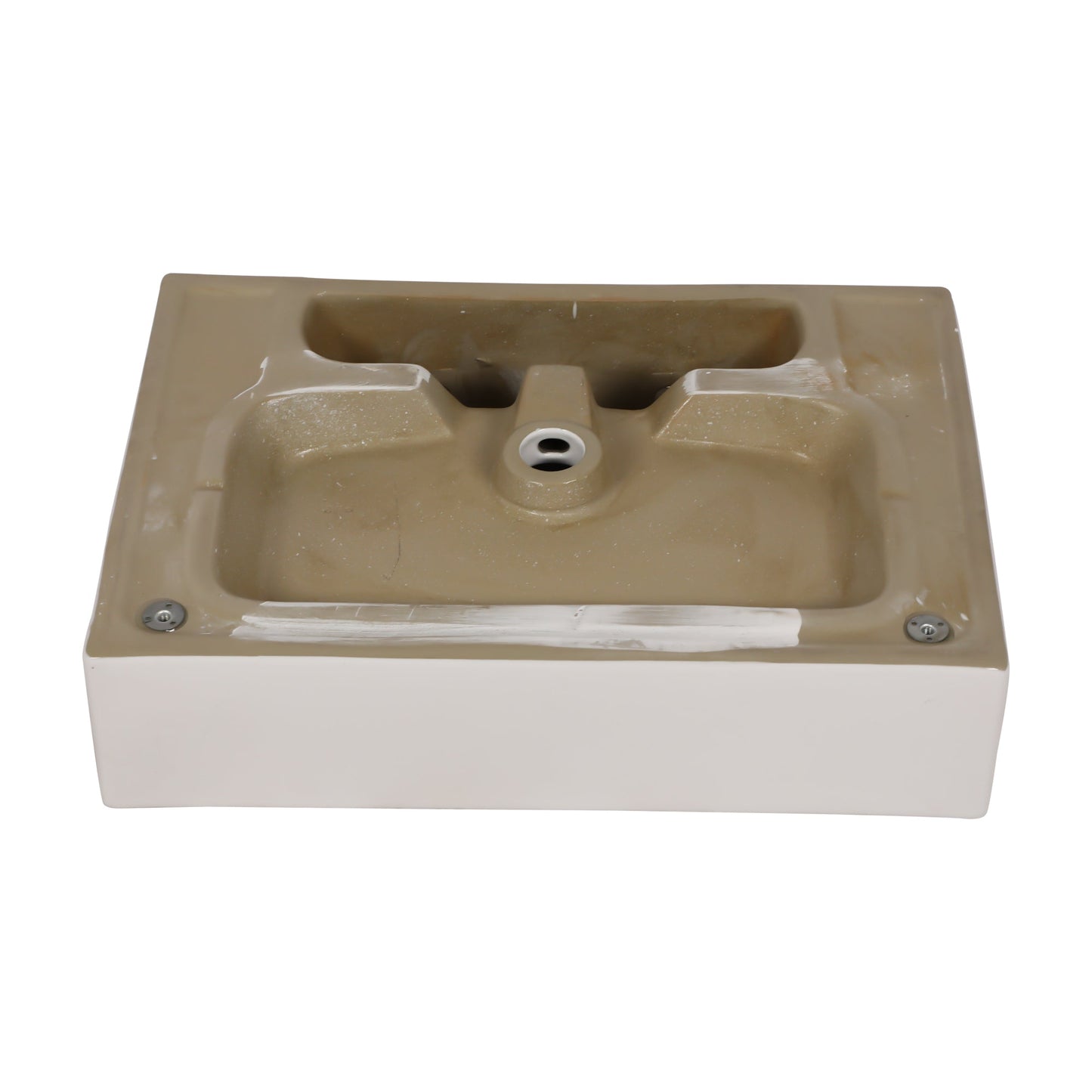 24in W X 17in D Freestanding Console Bathroom Sink Ceramice with Metal Legs  from Lordear