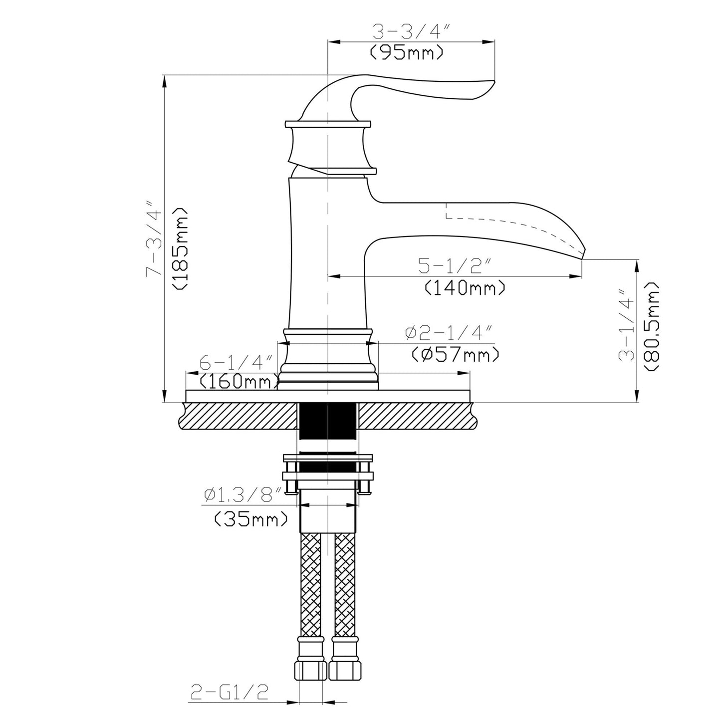 Bathroom Waterfall Sink Faucet Single Handle Modern Commercial Design Solid Brass  from Lordear