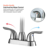 Lordear Bathroom Sink Faucet 2 Handle Brushed Nickel Faucets Set from Lordear