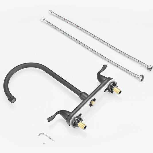 Lordear ‎Brass Double Handle 360° Rotate High-Arch Kitchen Faucet  from Lordear