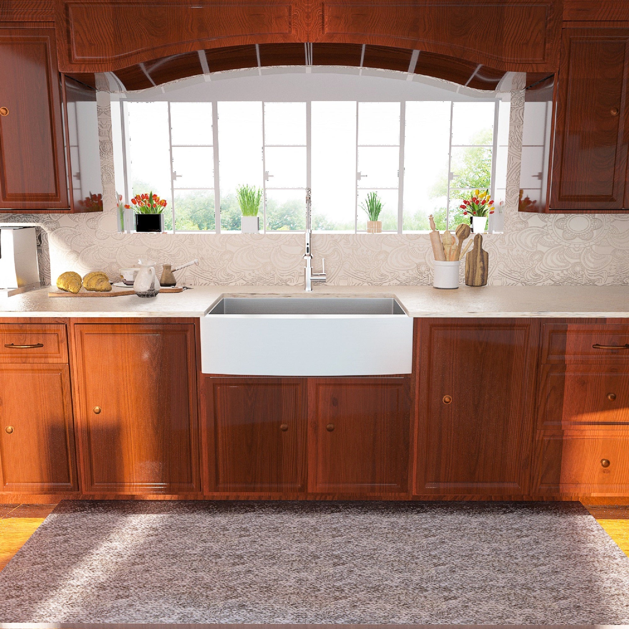 Lordear 30'' x 21'' Stainless Steel Single Bowl Apron Front Farmhouse Kitchen Sink  from Lordear