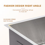 33in W x 21in D Farmhouse Kitchen Sink Stainless Steel Single Bowl Apron Front from Lordear