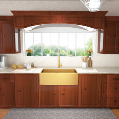 Lordear 33'' x 21'' Stainless Steel Gold Apron Front Farmhouse Kitchen Sink  from Lordear