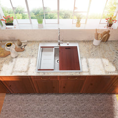 Lordear 25'' Stainless Steel Single Bowl Topmount Workstation Kitchen Sink  from Lordear