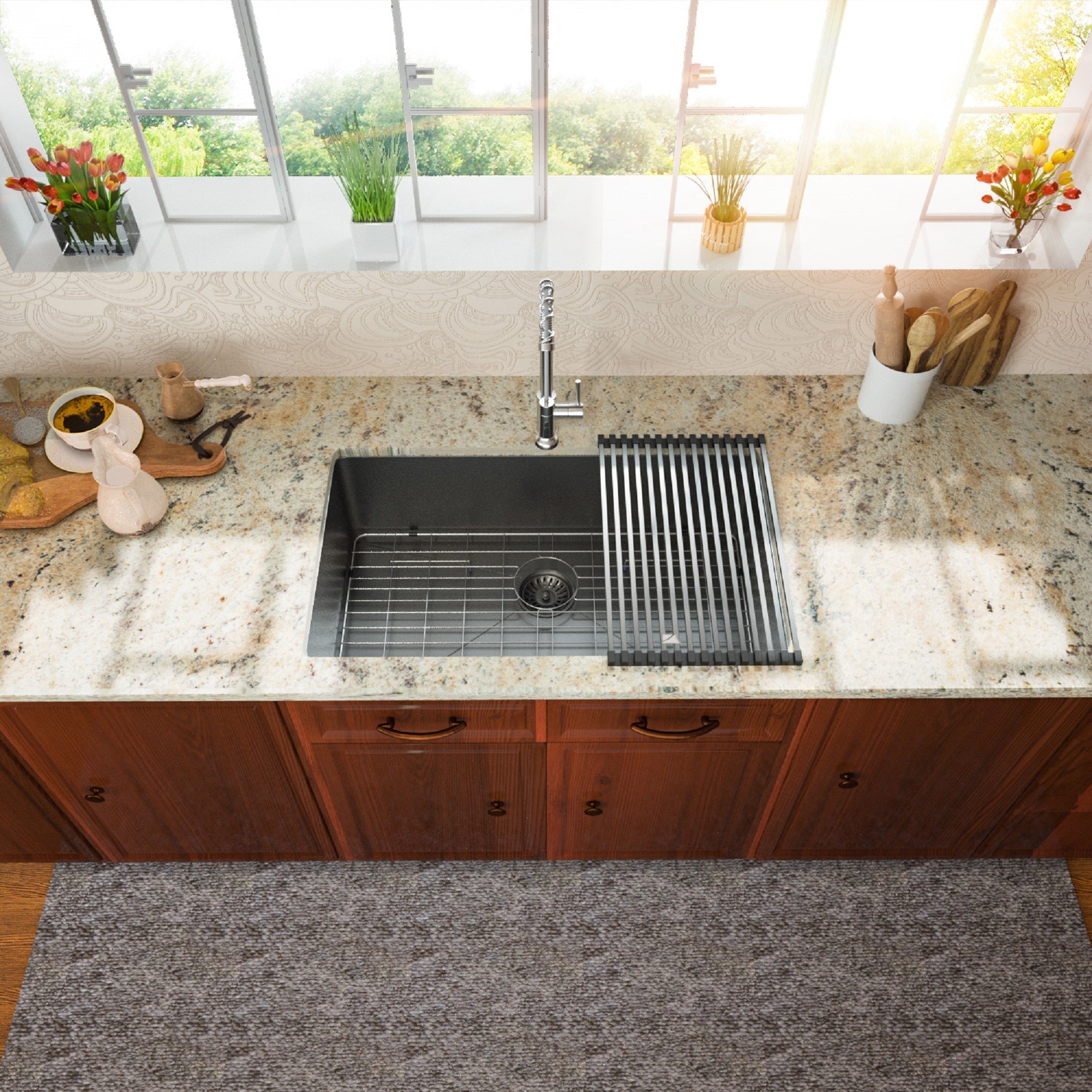 Lordear 30'' x 18'' Stainless Steel Gunmetal Balck Undermount Kitchen Sink  from Lordear