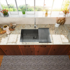 Lordear 30'' x 18'' Stainless Steel Gunmetal Balck Undermount Kitchen Sink  from Lordear