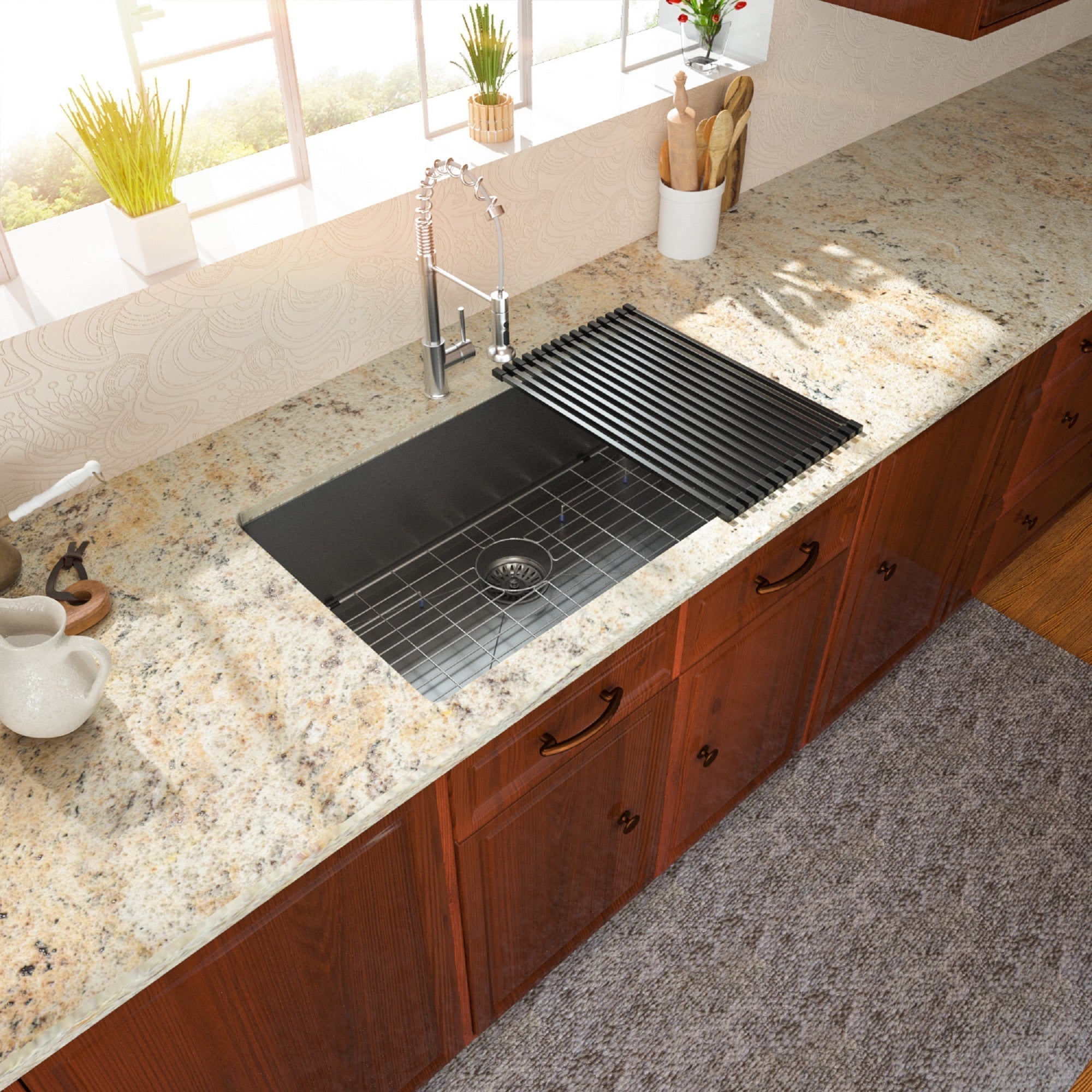 Lordear 30'' x 18'' Stainless Steel Gunmetal Balck Undermount Kitchen Sink  from Lordear
