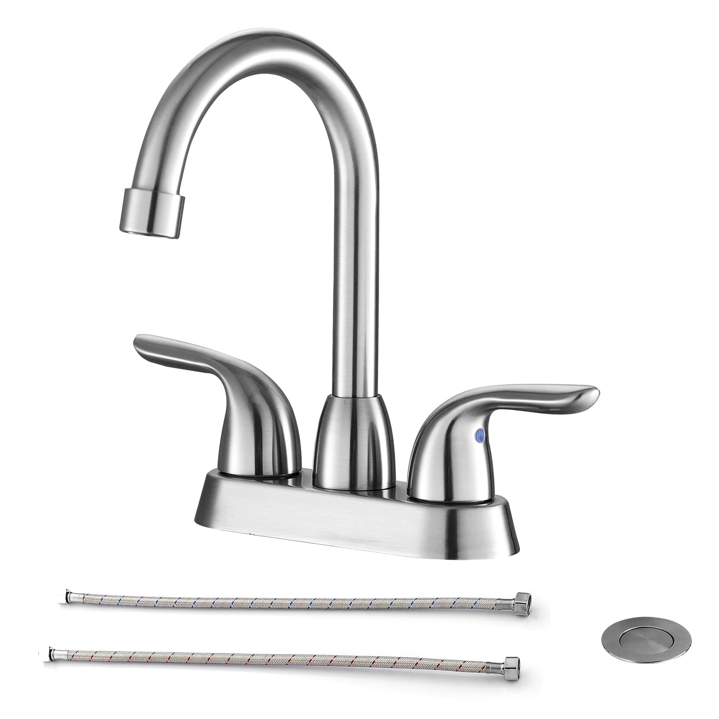 Lordear Bathroom Sink Faucet 2 Handle Brushed Nickel Faucets Set | Bathroom Faucet, Bathroom Faucets, Bathroom Sink Faucet | Lordear