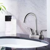 Lordear Bathroom Sink Faucet 2 Handle Brushed Nickel Faucets Set | Bathroom Faucet, Bathroom Faucets, Bathroom Sink Faucet | Lordear