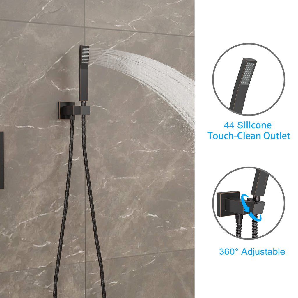 Luxury Rain Mixer Shower Combo Celling Mounted Rainfall Shower Head System Square Rain Shower Head | Handheld Shower, Rainfall Shower Head, Rainfall Shower System, Shower, Shower Faucets & Systems, Shower Head, Shower System | Lordear