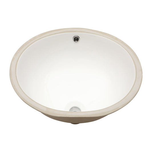 Lordear 19.5" x 16" Ceramic White Oval Undermount Bathroom Sink with Overflow  from Lordear 2000