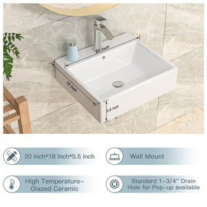 Wall Mount Washroom Sink Design Bathroom Sink with Single Faucet Hole Rectangle Ceramic | Bathroom, Bathroom Ceramic Sinks, Bathroom Fixtures, Bathroom Sinks, Ceramic, Sink, Wall Mount Sinks, Wall Mounted Sink, Wash, Washroom, Washroom Sink Design | Lordear